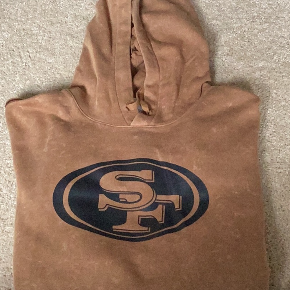 NFL Nike Brown Hoodie with SF Logo and Arm Patches
